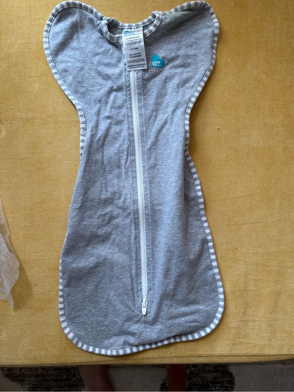 Love to Dream Gray Swaddle Sleep Sack with Zip